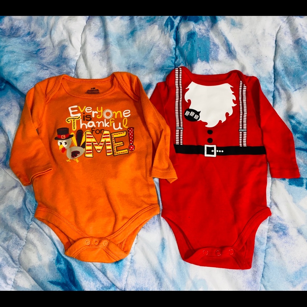 3-6 month holiday onesies